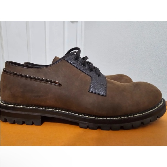 Louis Vuitton suede boot shoe size 10 lv us 11 made in Italy damier print winter - Picture 5 of 13